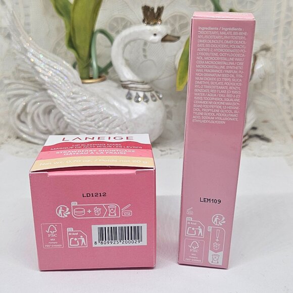 LANEIGE Lip Sleeping Mask & Glaze Craze Strawberry Shortcake and Sprinkle NIB - Picture 9 of 10